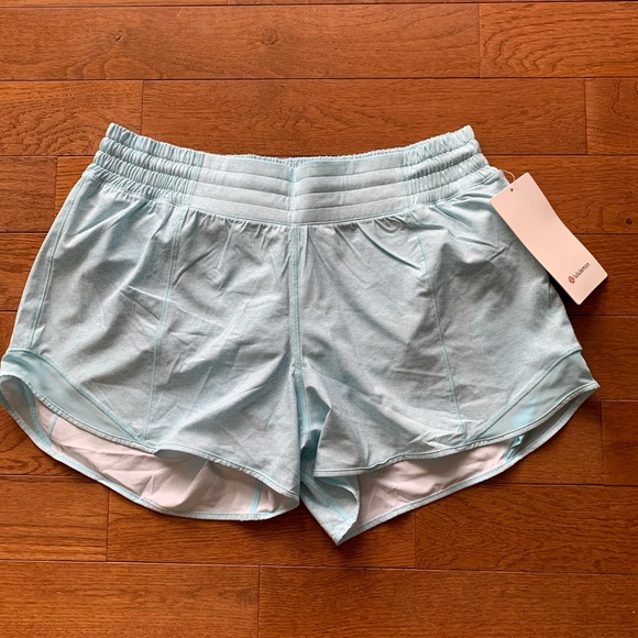 lululemon athletica Pants - LULULEMON HIGH RISE HOTTY HOT SHORT 4”-ICING BLUE